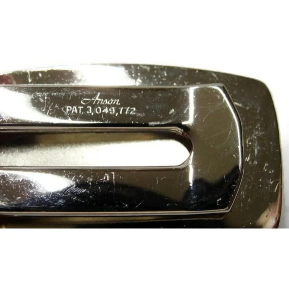 Vintage Anson Money Clip Antique Car Silver Tone Used